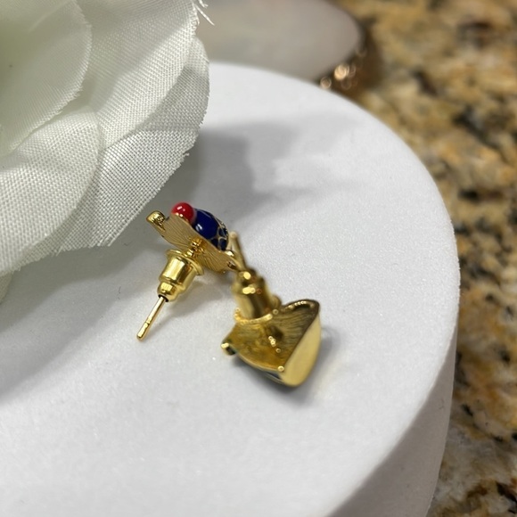 Mix Matched Blue Tea Time Cup Studs - Picture 10 of 12